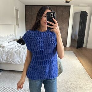 English Factory Blue Knit Top and Jeans